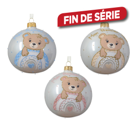 Boule de Noël en verre Ø 10 cm Mon premier Noël DECORIS