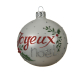 Boule de Noël en verre Ø 8 cm Joyeux Noël DECORIS