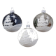 Boule de Noël en verre Ø 8 cm avec sapins DECORIS