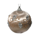 Boule de Noël en mousse Ø 8 cm avec paillettes perle DECORIS