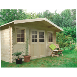 Abri de jardin en bois Dole 28 mm 3,88 x 2,98 m SOLID