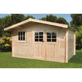 Abri de jardin en bois Salzburg 34 mm 3,88 x 2,98 m SOLID