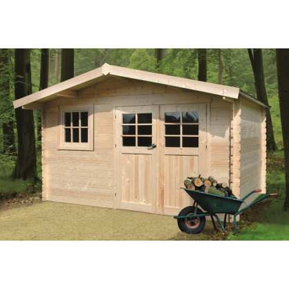 Abri de jardin en bois Linz 34 mm 3,88 x 3,88 m SOLID