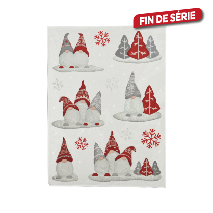 Décoration gnome de Noël pour fenêtre 29,5 x 40 cm DECORIS