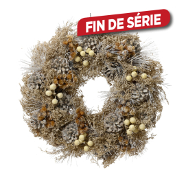 Couronne de fleurs séchées Ø 34 cm DECORIS