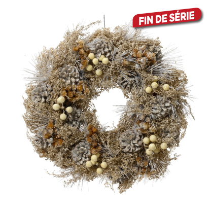 Couronne de fleurs séchées Ø 34 cm DECORIS