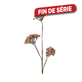 Branche avec baies rose poudré en mousse 50 cm DECORIS