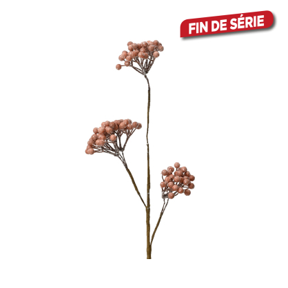 Branche avec baies rose poudré en mousse 50 cm DECORIS