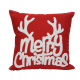 Coussin rouge et blanc Merry Christmas 45 x 45 cm DECORIS