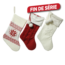 Chaussette de Noël à suspendre 53 cm DECORIS