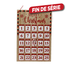 Calendrier de l'avent en bois avec sucre d'orge 23,7 x 35,5 cm DECORIS