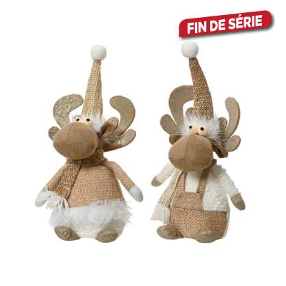 Cerf en polyester 14 x 10 x 30 cm DECORIS