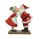 Figurine de Mère Noël et Père Noël en polyrésine 20 cm DECORIS