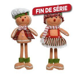 Figurine de bonhomme en pain d'épice à poser 40 cm DECORIS