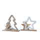 Étoile ou sapin en bois et polyester 24 x 6 x 21,5 cm DECORIS