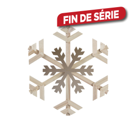 Flocon de neige en bois à suspendre Ø 46 cm DECORIS