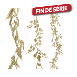 Guirlande de Noël avec feuilles dorées 1,8 m DECORIS