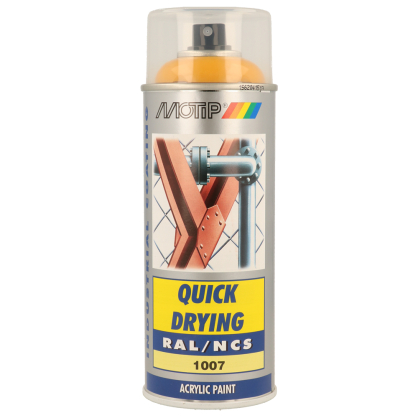 Peinture acrylique en spray Quick Drying jaune narcisse 0,4 L MOTIP