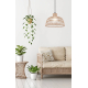 Suspension Ausnby noire et bois naturel Ø 37 cm E27 40 W EGLO