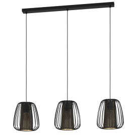 Suspension Curasao noire E27 3 × 40 W EGLO