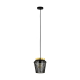 Suspension Escandidos noire et laiton brossé Ø 22 cm E27 40 W EGLO