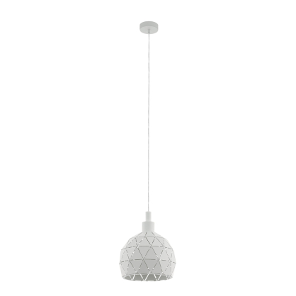 Suspension Roccaforte blanche Ø 17 cm E14 40 W EGLO