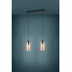 Suspension Polverara ambre et noir E27 2 × 40 W EGLO