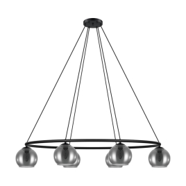 Suspension Daguelle noire E14 6 × 25 W EGLO