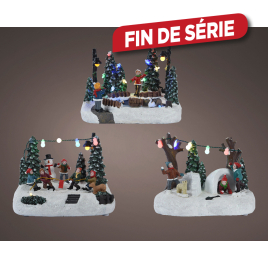 Scène de Noël animée LED LUMINEO