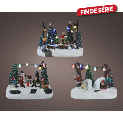 Scène de Noël animée LED LUMINEO