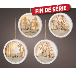 Suspension avec paysage LED Ø 14 cm blanc chaud LUMINEO