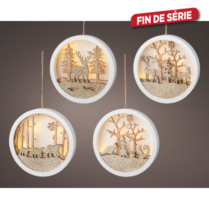 Suspension avec paysage LED Ø 14 cm blanc chaud LUMINEO