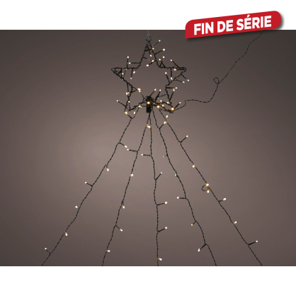 Étoile filante LED 2,08 m blanc chaud LUMINEO