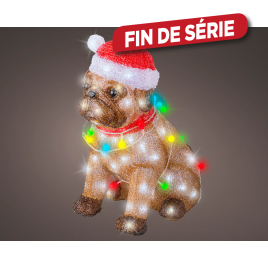 Chien coloré en acrylique LED 42 cm blanc froid LUMINEO