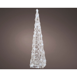 Pyramide en acrylique LED Ø 15 x 58 cm blanc froid LUMINEO