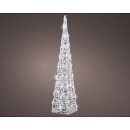 Pyramide en acrylique LED Ø 17 x 89 cm blanc froid LUMINEO