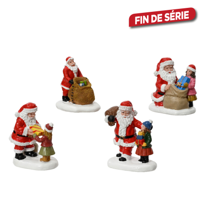 Set de figurines Père Noël 2 pièces DECORIS