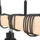 Suspension Townshend 5 noire et bois clair E27 4 × 60 W EGLO