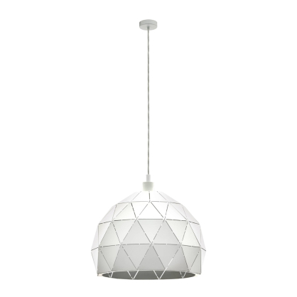 Suspension Roccaforte blanche Ø 40 cm E27 60 W EGLO