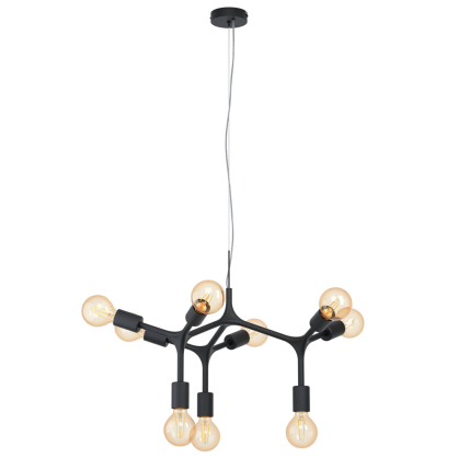 Suspension Bocadella noir E27 9 × 60 W EGLO