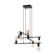 Suspension Mezzana noire E27 8 × 40 W EGLO