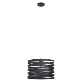 Suspension Cremella noire Ø 37 cm E27 40 W EGLO