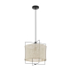 Suspension Bridekirk noire et nature Ø 40 cm E27 40 W EGLO