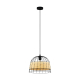 Suspension Anwick noire et nature Ø 37 cm E27 40 W EGLO