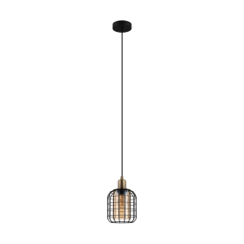 Suspension Chisle noire Ø 16,5 cm E27 40 W EGLO