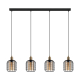 Suspension Chisle noire E27 4 × 40 W EGLO