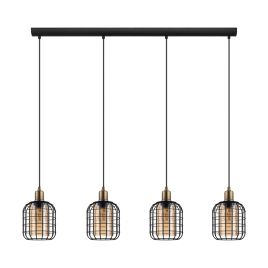 Suspension Chisle noire E27 4 × 40 W EGLO