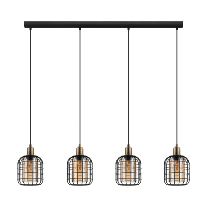 Suspension Chisle noire E27 4 × 40 W EGLO