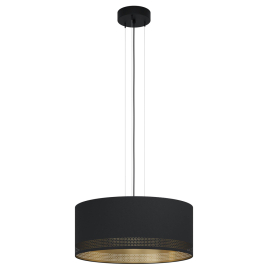 Suspension Esteperra noire et or Ø 53 cm E27 3 × 40 W EGLO