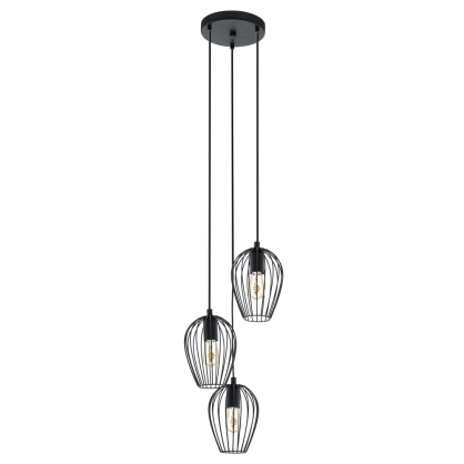 Suspension Newton noire Ø 38 cm E27 3 × 60 W EGLO